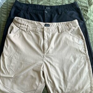 Men’s Adidas Golf Shorts. 2 pairs. Size 36. Black and Tan